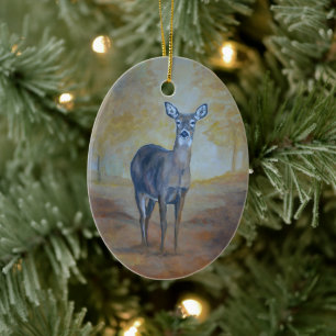 Herbst Whitetail Deer Art Ornament