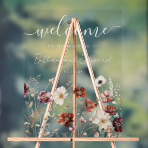 Herbst-Wildblume Acrylschild
