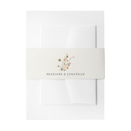 Herbst Wildblume Garden Floral Boho Hochzeit Einladungsbanderole