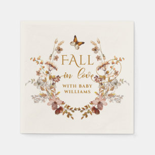 Herbst Wildblume Minimalistisch Elegante Babydusch Serviette