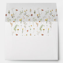 Herbst Wildblumen Fall Garden Wedding Envelope