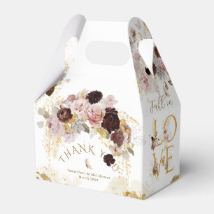 Herbst-Wildblumen-Gold-Blumen-Braut-Party Geschenkschachtel