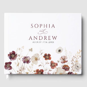 Herbst-Wildblumen-Hochzeit Gästebuch