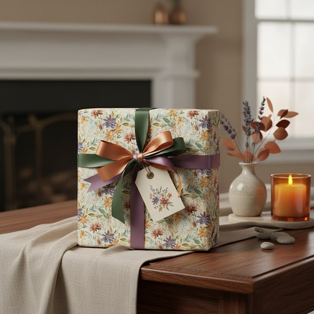 Herbst-Wildblumenmuster Geschenkpapier (Von Creator hochgeladen)