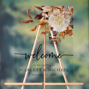 Herbst Willkommens Hochzeit Acryl-Schild Acrylschild