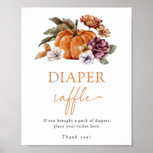 Herbst-Windel-Raffle-Poster Poster