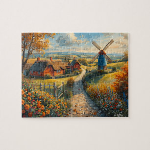 Herbst-Windmühlen-Farm-Cottage-Blumenweg