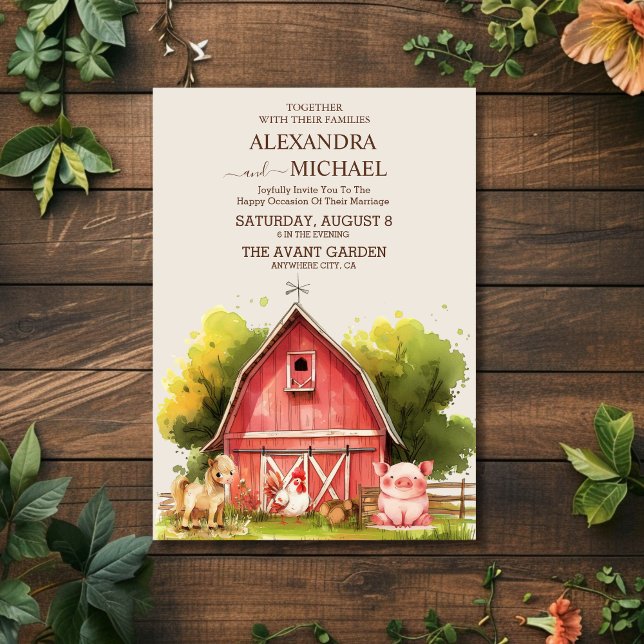 Herbst Winter Herbst Farm Wedding Einladung (Von Creator hochgeladen)