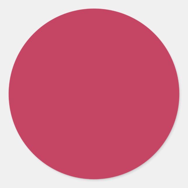 Herbst Winterfarbe Viva Magenta Runder Aufkleber (Vorderseite)