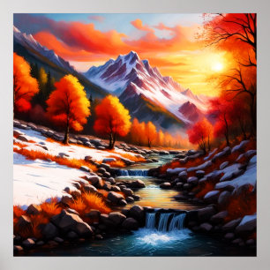 Herbst wird Winter Poster