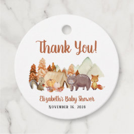 Herbst Woodland Animals Kinderdusche Danke Geschenkanhänger
