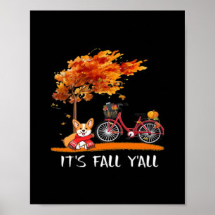 Herbst Y’all Cardigan Dog Autumn Design Funny G Poster