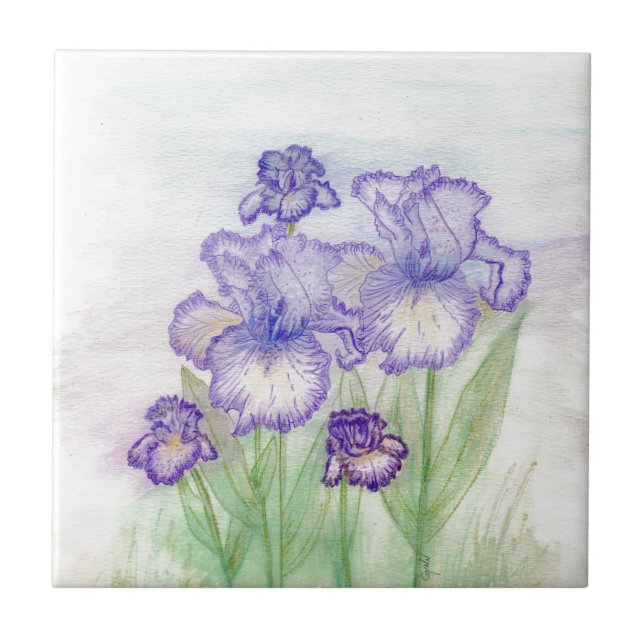 Herbst-Zirkus-und Kunst-Deko-Iris Fliese (Vorderseite)