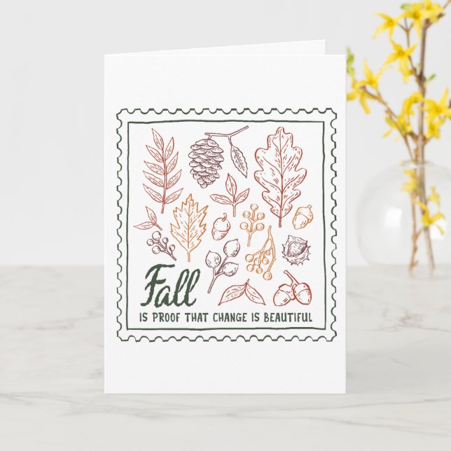 Herbst-Zitat  Karte (Gelbe Blume)