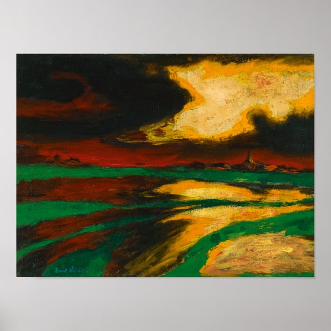 Herbstabend | Emil Nolde | Poster (Vorne)