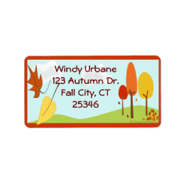 Herbstadresse Adressaufkleber