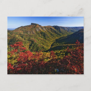 Herbstansicht der Linville Gorge, oft auch genannt Postkarte