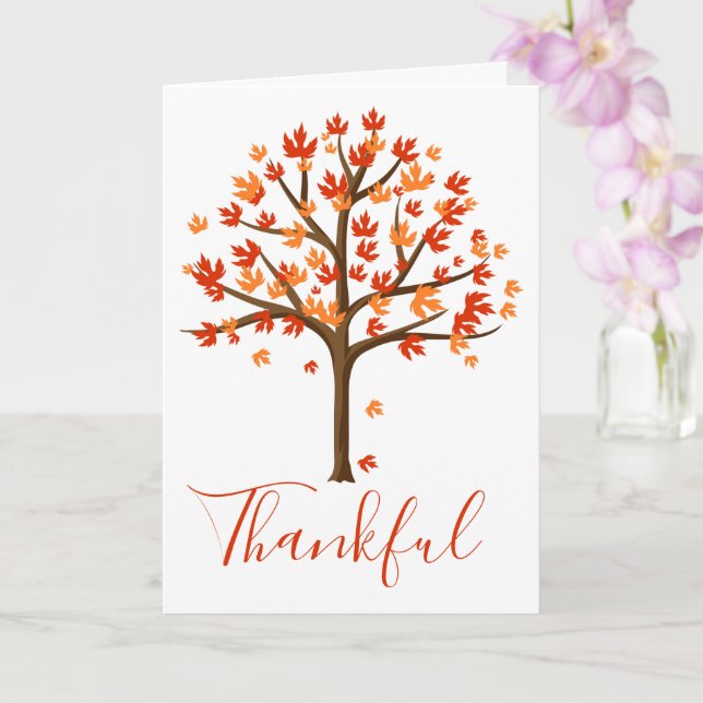 Herbstausgabe Erntedank Center Card Karte (Orchidee)