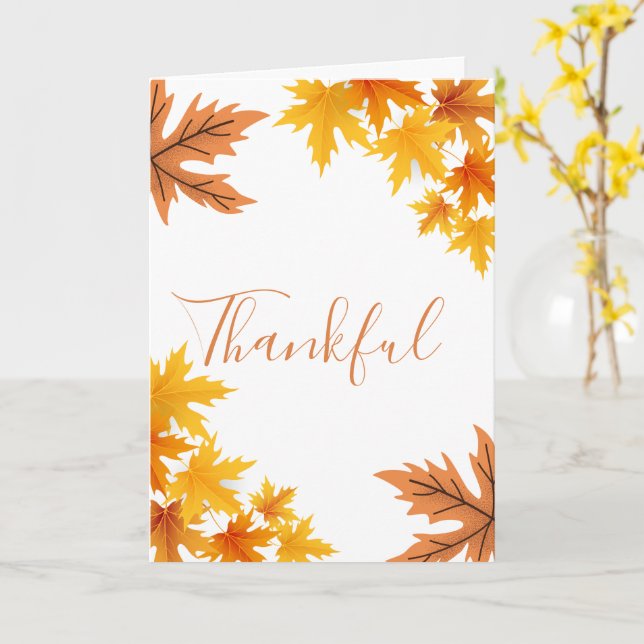 Herbstausgabe Erntedank Center Card Karte (Gelbe Blume)