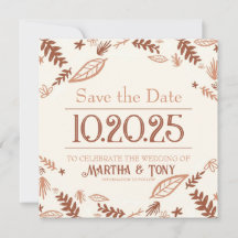 Herbstausgänge fallen Save the Date