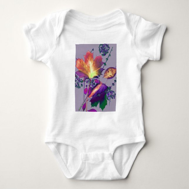 Herbstausgänge in Lilac Baby Strampler (Vorderseite)