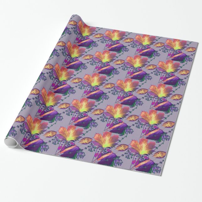 Herbstausgänge in Lilac Geschenkpapier (Ungerollt)