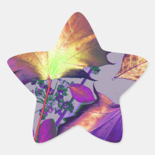 Herbstausgänge in Lilac Stern-Aufkleber