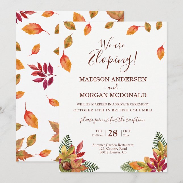 Herbstaussiedlung Empfang Einladung (Vorne/Hinten)