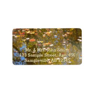 Herbstausstiege und Streams-Reflektion bei Greenbe Adressaufkleber