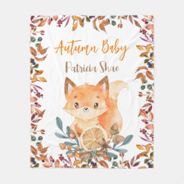 Herbstbaby niedliche Fuchs Herbst Thema personalis Fleecedecke