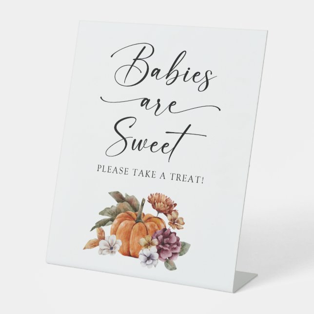Herbstbabys sind süß sockelschild (Vorderseite)