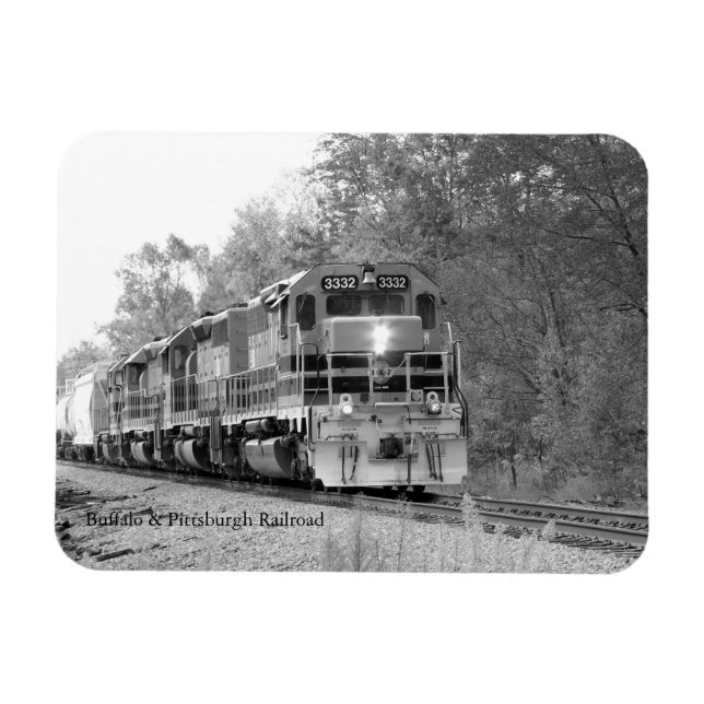 Herbstbahn B&W Herbstkulisse Souvenir Kühlschrank Magnet (Horizontal)