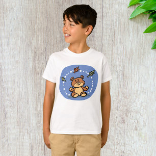 Herbstbär mit sinkenden Blätter T-Shirt