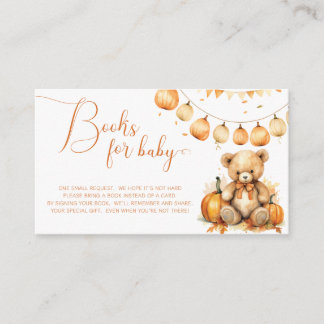 Herbstbären Kürbisbücher für Babytickets Begleitkarte