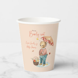 Herbstbärenspülung Papiertasse, Bärenbecher Pappbecher