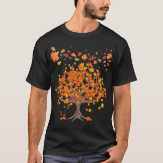 Herbstbaum Blätter Naturwald Fall T-Shirt