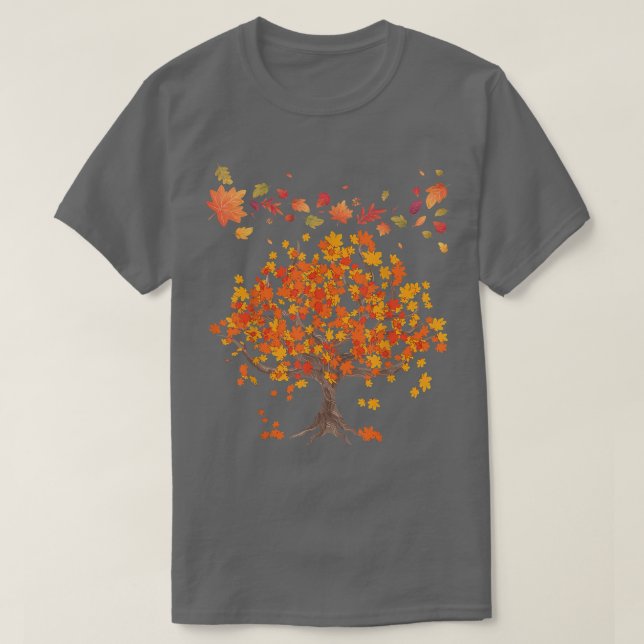 Herbstbaum Blätter Naturwald Herbst65 T-Shirt (Design vorne)