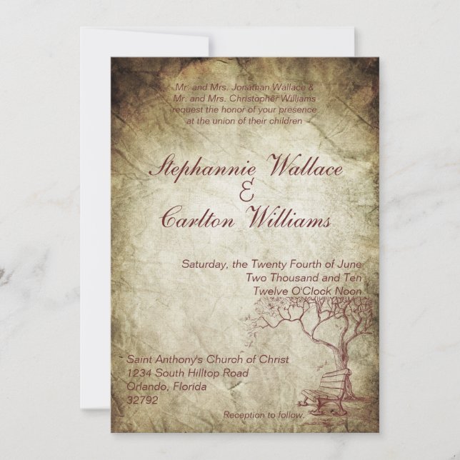 Herbstbaum-Einladung Einladung (Vorderseite)