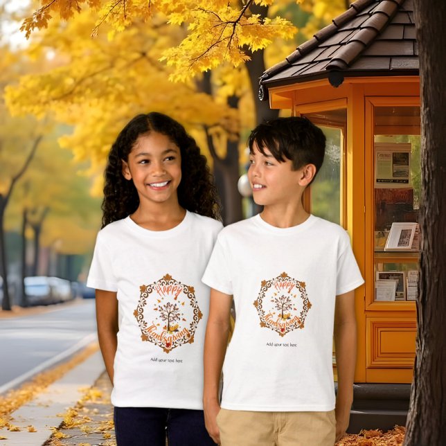 Herbstbaum Mandala Foliage Erntedank T-Shirt (Von Creator hochgeladen)