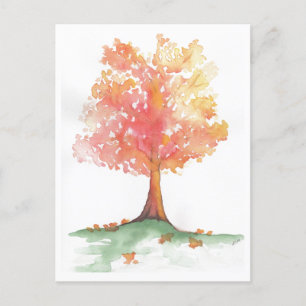 Herbstbaum Postkarte