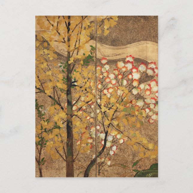 Herbstbaum Postkarte (Vorderseite)