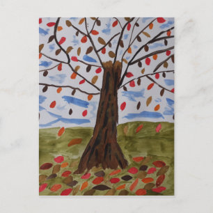 Herbstbaum Postkarte
