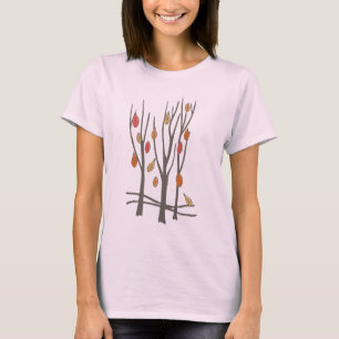 Herbstbaum- und -Blätterfall-T - Shirt