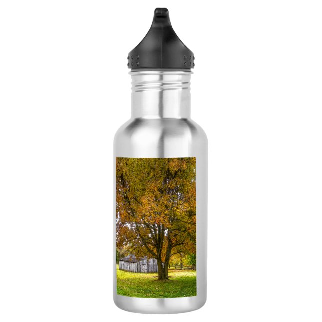 Herbstbaum und Stallhartstahlmatte Edelstahlflasche (Rechts)