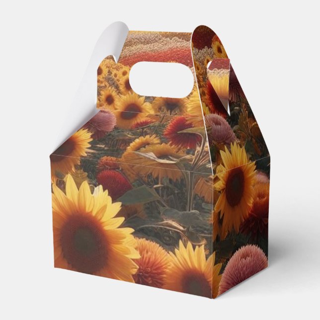 Herbstbäume/Feld mit Mäuse Geschenkschachtel (Vorderseite)