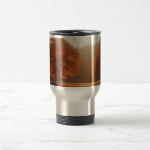 Herbstbäume/Feld mit Mäuse Reisebecher