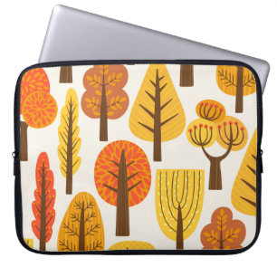 Herbstbäume, nahtloses Muster. Laptopschutzhülle