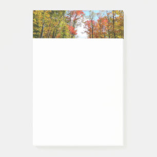 Herbstbäume und blauer Himmel Herbst-Naturfotograf Post-it Klebezettel