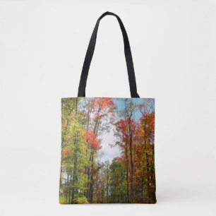 Herbstbäume und blauer Himmel Herbst-Naturfotograf Tasche