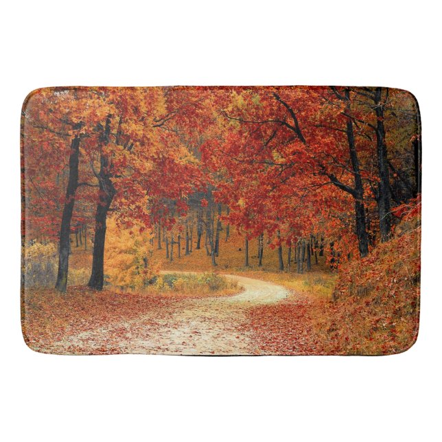 Herbstbaumen Bath Mat Badematte (Vorderseite)